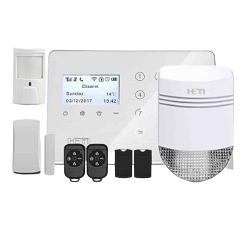 HEYI ALARM HY-W7 GSM Smart Alarm System KIT PANEL  - PIR - MAGNETIC - REMOTE - SIREN - RFID - 2YW