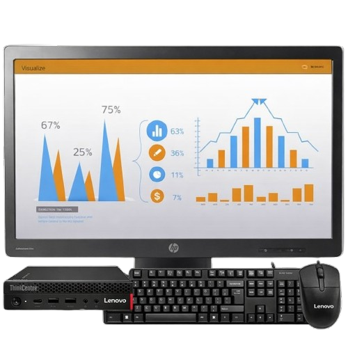 LENOVO PC BUNDLE TINY M710QG3+ HP MONITOR P232 23" - RFB - 2YW